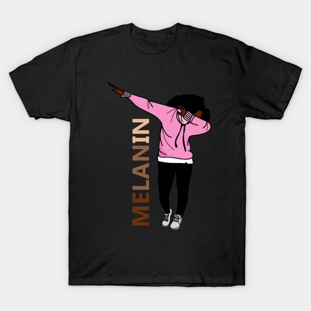 Afro Melanin Dab Dance T-Shirt by dukito